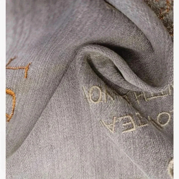 Daniela Tobler  Embroidered Flare Bootcut Grey Low Rise Designer Size 26 - Picture 11 of 11